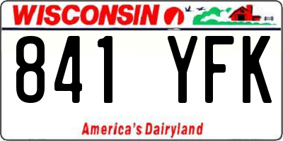 WI license plate 841YFK