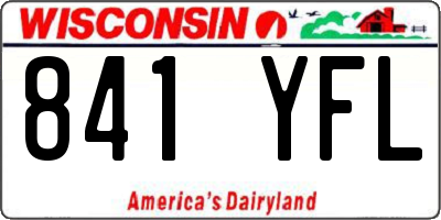 WI license plate 841YFL
