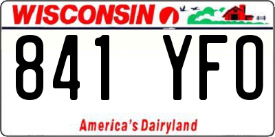 WI license plate 841YFO