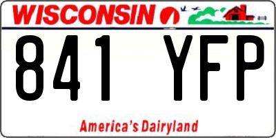 WI license plate 841YFP