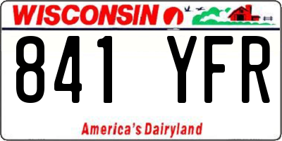 WI license plate 841YFR