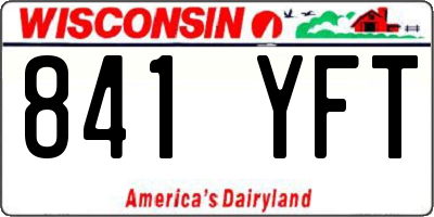 WI license plate 841YFT