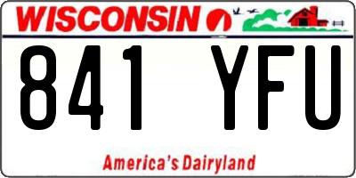 WI license plate 841YFU