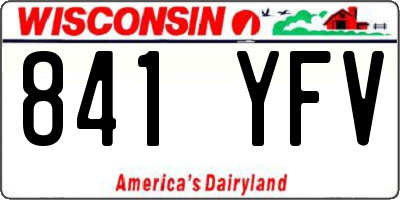 WI license plate 841YFV