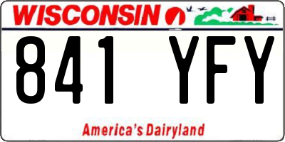 WI license plate 841YFY