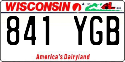 WI license plate 841YGB