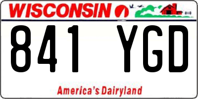 WI license plate 841YGD