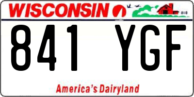 WI license plate 841YGF