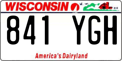 WI license plate 841YGH