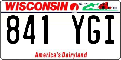 WI license plate 841YGI