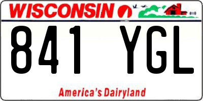 WI license plate 841YGL