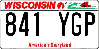 WI license plate 841YGP