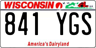WI license plate 841YGS
