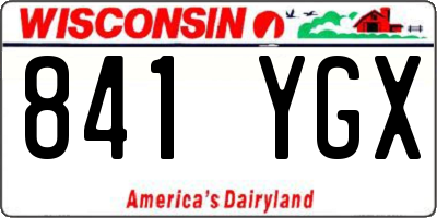 WI license plate 841YGX