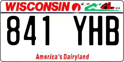 WI license plate 841YHB