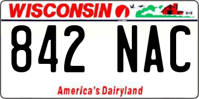 WI license plate 842NAC