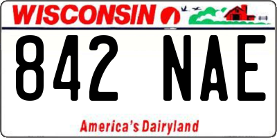 WI license plate 842NAE