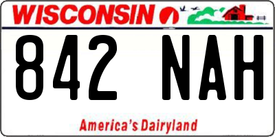 WI license plate 842NAH