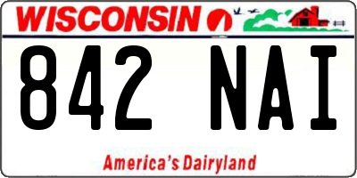 WI license plate 842NAI