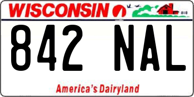 WI license plate 842NAL
