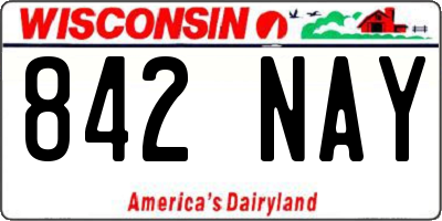 WI license plate 842NAY