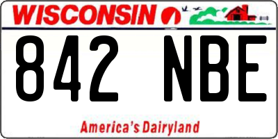WI license plate 842NBE