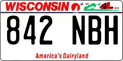 WI license plate 842NBH
