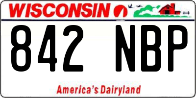 WI license plate 842NBP