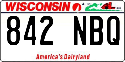 WI license plate 842NBQ