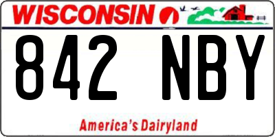 WI license plate 842NBY