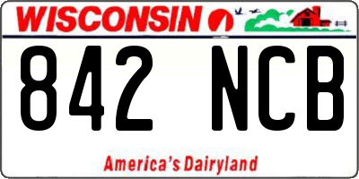 WI license plate 842NCB