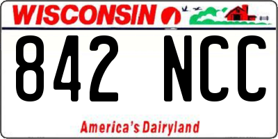 WI license plate 842NCC