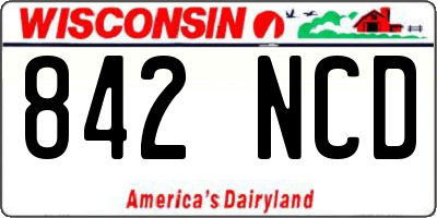 WI license plate 842NCD