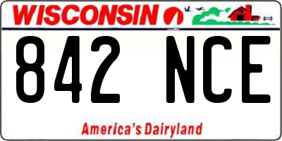 WI license plate 842NCE