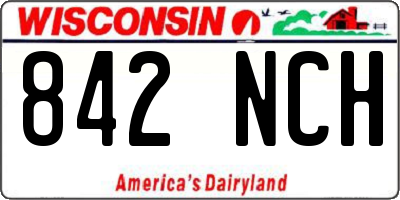 WI license plate 842NCH