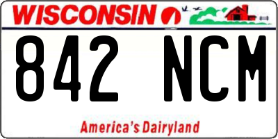 WI license plate 842NCM