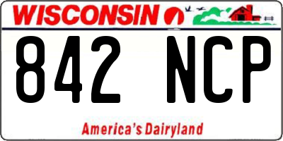 WI license plate 842NCP