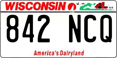 WI license plate 842NCQ