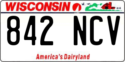 WI license plate 842NCV