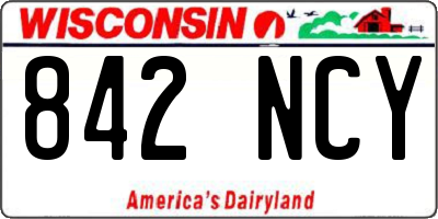 WI license plate 842NCY