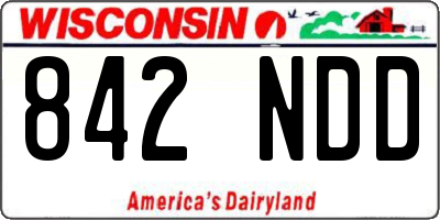 WI license plate 842NDD