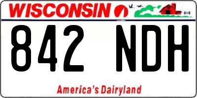 WI license plate 842NDH