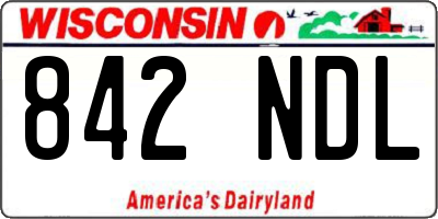 WI license plate 842NDL