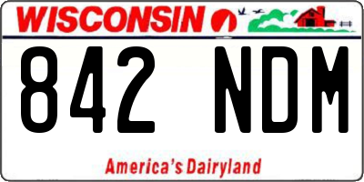 WI license plate 842NDM