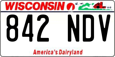 WI license plate 842NDV