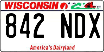 WI license plate 842NDX