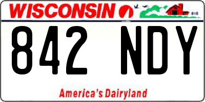 WI license plate 842NDY