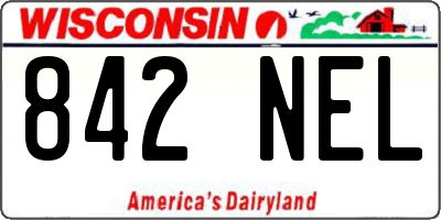 WI license plate 842NEL