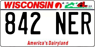 WI license plate 842NER