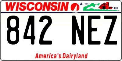 WI license plate 842NEZ